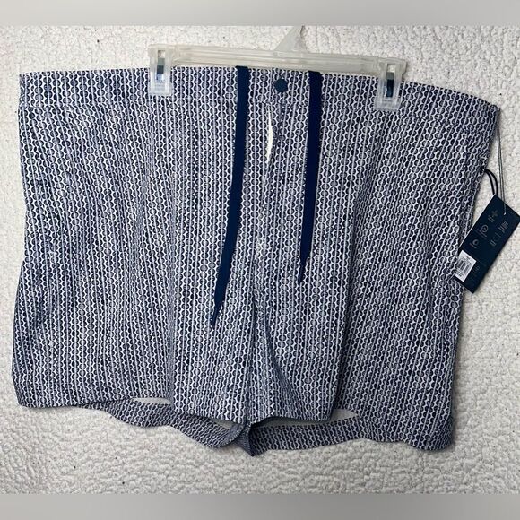 New VRST Men's 5” Size XXL Resort Short Print Light Sand Geo Print Lined NWT. - Picture 1 of 8